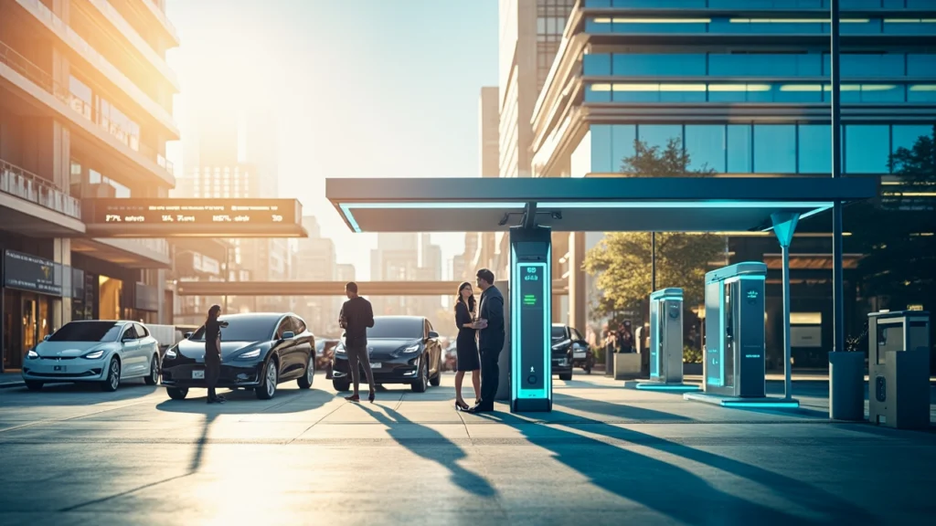 La mobilité électrique et les bornes de recharge atlante