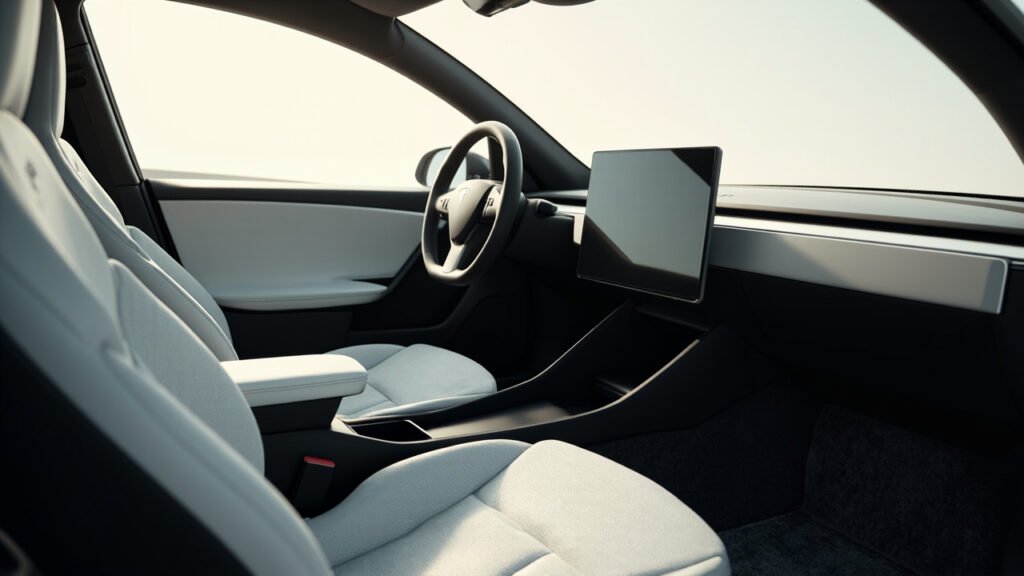 Intérieur de tesla : design épuré et innovation révolutionnaire