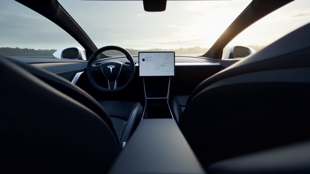 Intérieur de tesla : design épuré et innovation révolutionnaire