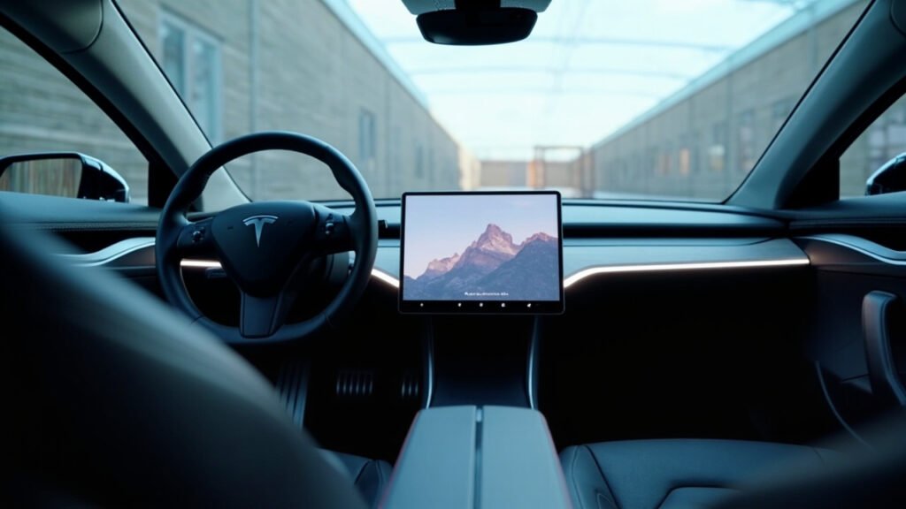 Intérieur de tesla : design épuré et innovation révolutionnaire