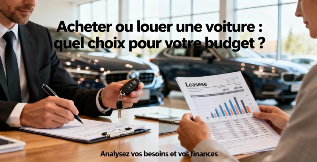 Acheter ou louer une voiture : quel choix pour votre budget ? with text