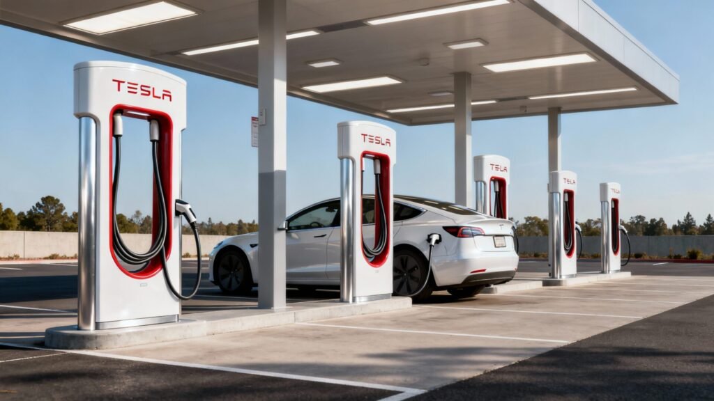 Le superchargeur tesla : guide complet de la recharge rapide without any text