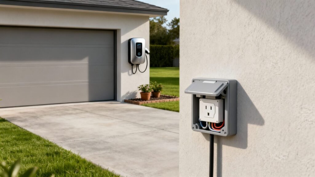 Recharge à domicile : choisir entre wallbox et prise renforcée without any text