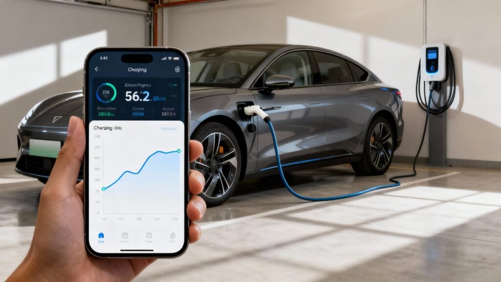 Comprendre la courbe de charge de votre voiture électrique without any text