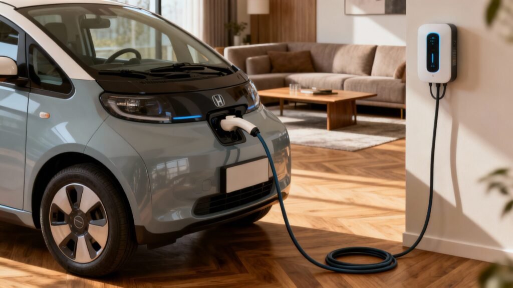 Recharger une voiture électrique en appartement sans parking without any text