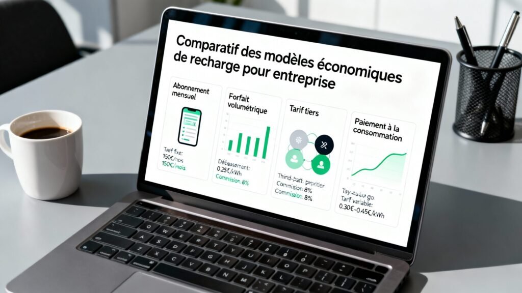 Comparatif des modèles économiques de recharge pour entreprise with text