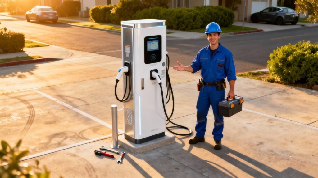 Pourquoi faire appel à un pro irve pour installer une borne without any text