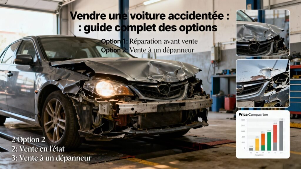 Vendre une voiture accidentée : guide complet des options with text