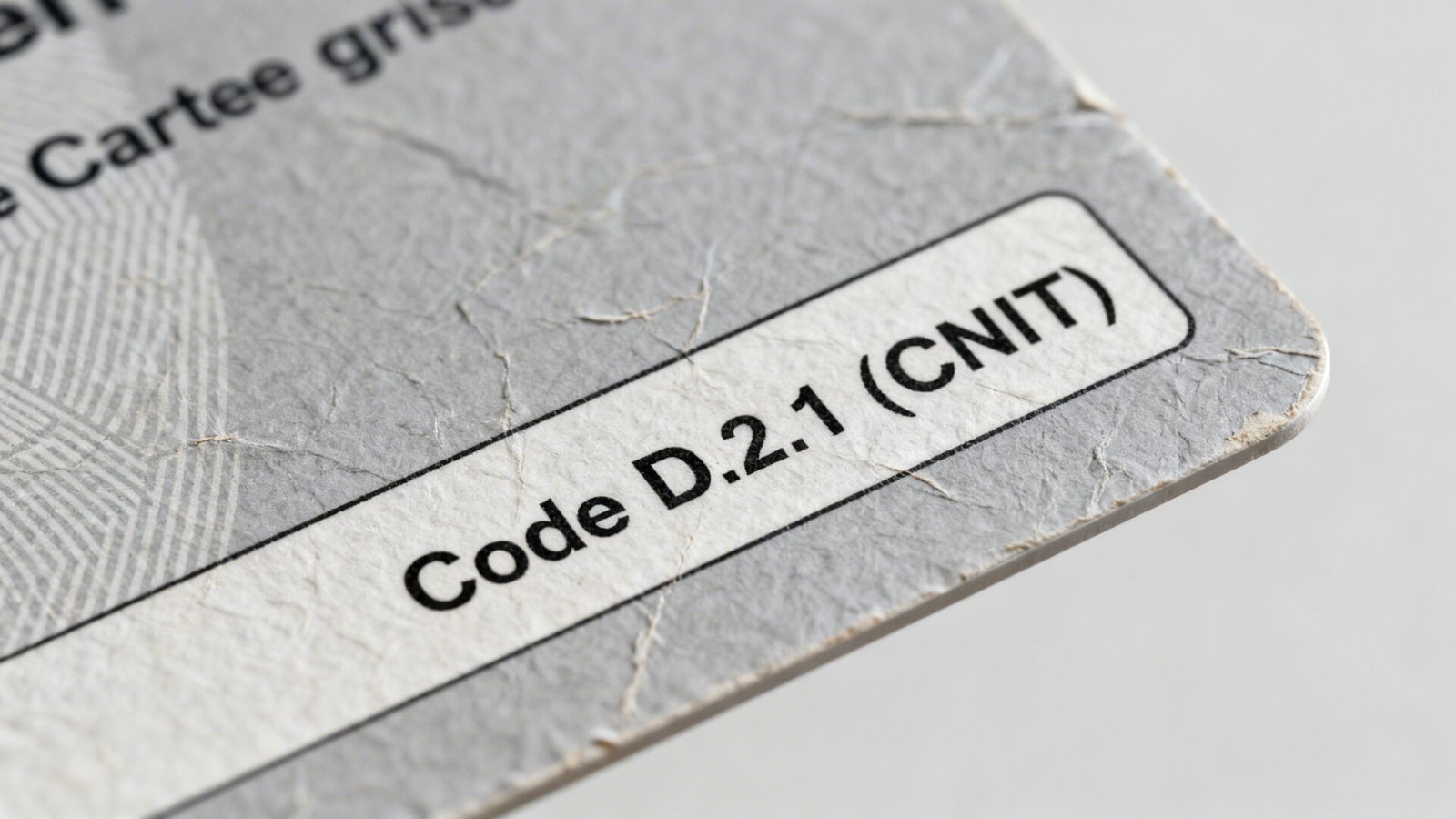 Comprendre le code D.2.1 (CNIT) sur la carte grise