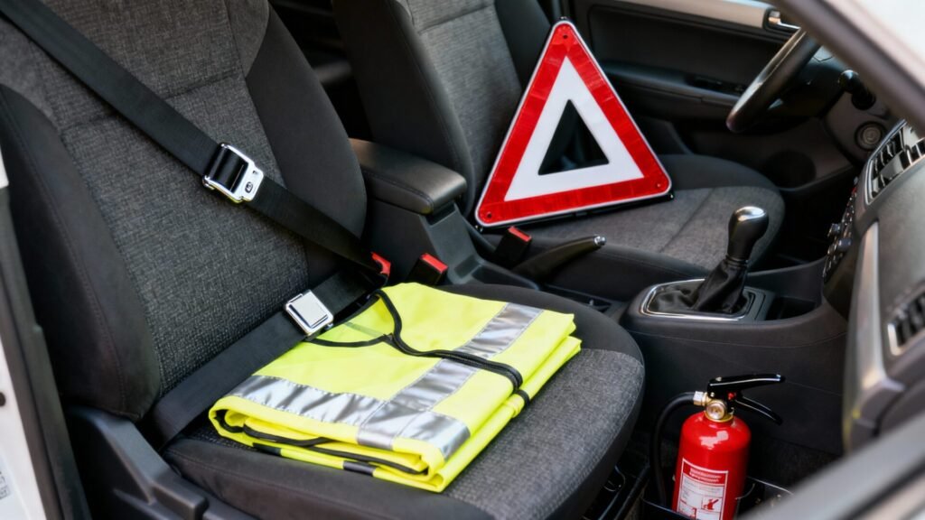 Équipements de sécurité obligatoires pour les voitures neuves without any text