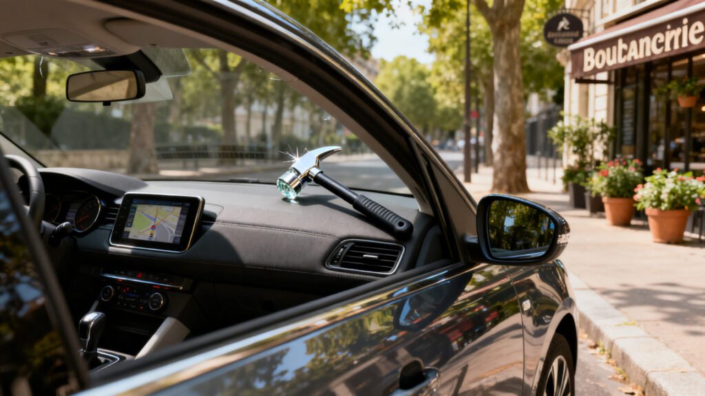 Faut-il avoir un marteau brise-vitre dans sa voiture en France ? without any text