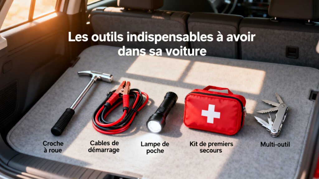 Les outils indispensables à avoir dans sa voiture with text