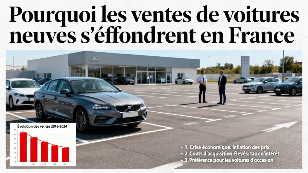 Pourquoi les ventes de voitures neuves s'effondrent en france with text