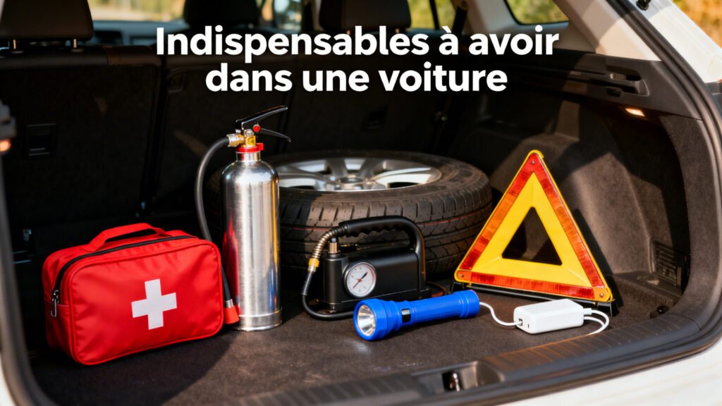 Indispensables à avoir dans une voiture with text