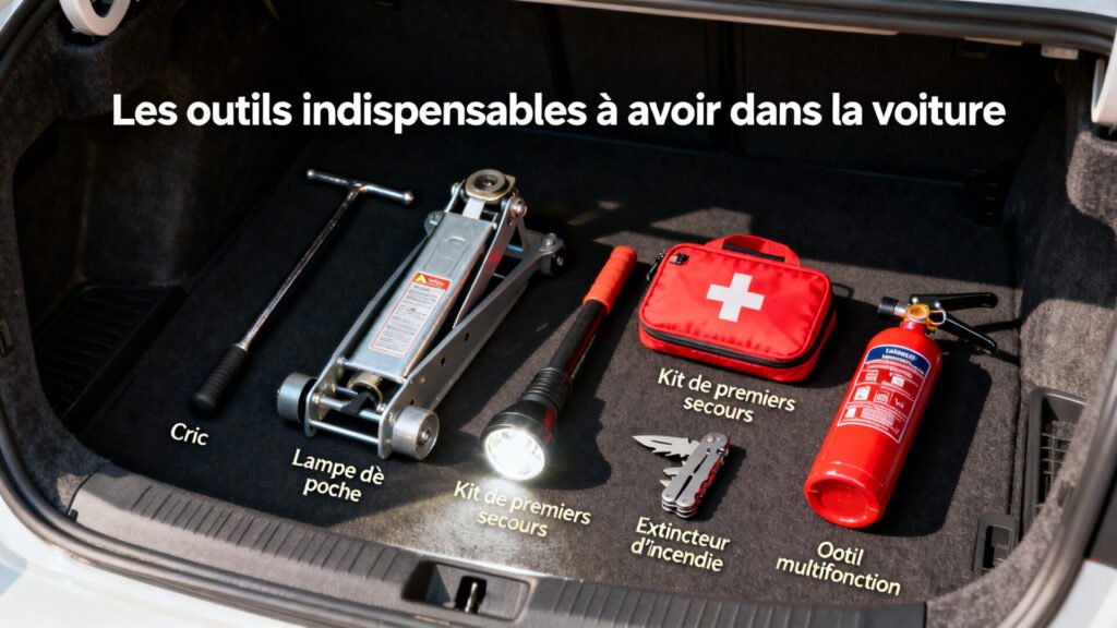 Les outils indispensables à avoir dans la voiture with text