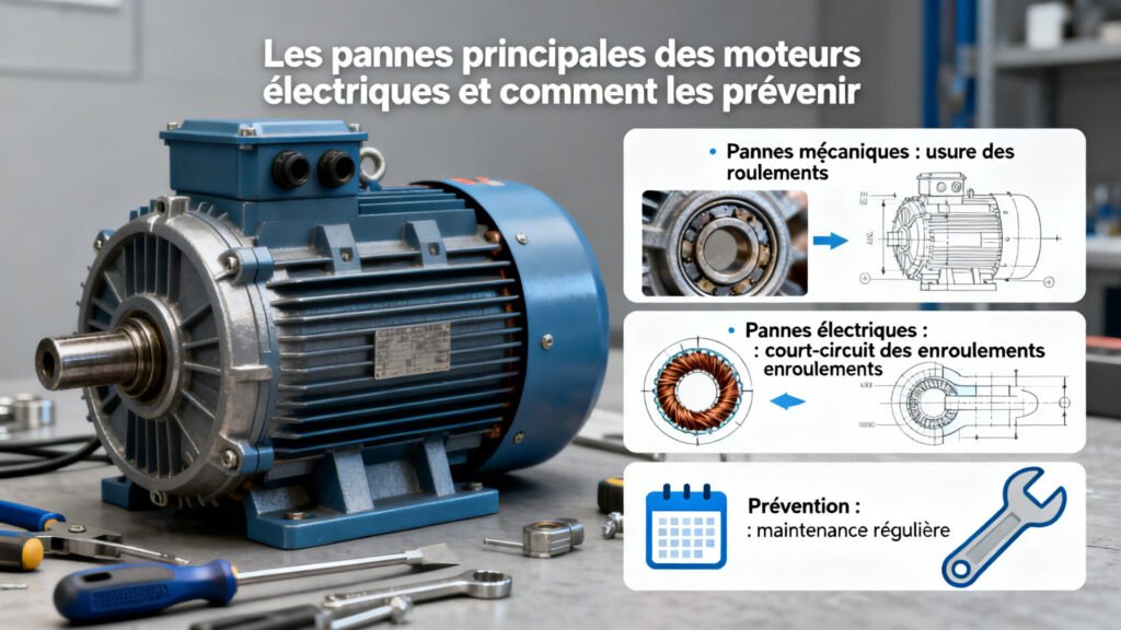 Les pannes principales des moteurs électriques et comment les prévenir with text