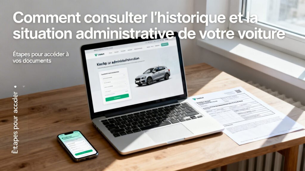 Comment consulter l'historique et la situation administrative de votre voiture with text