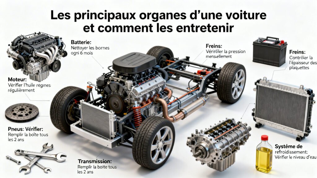 Les principaux organes d'une voiture et comment les entretenir with text
