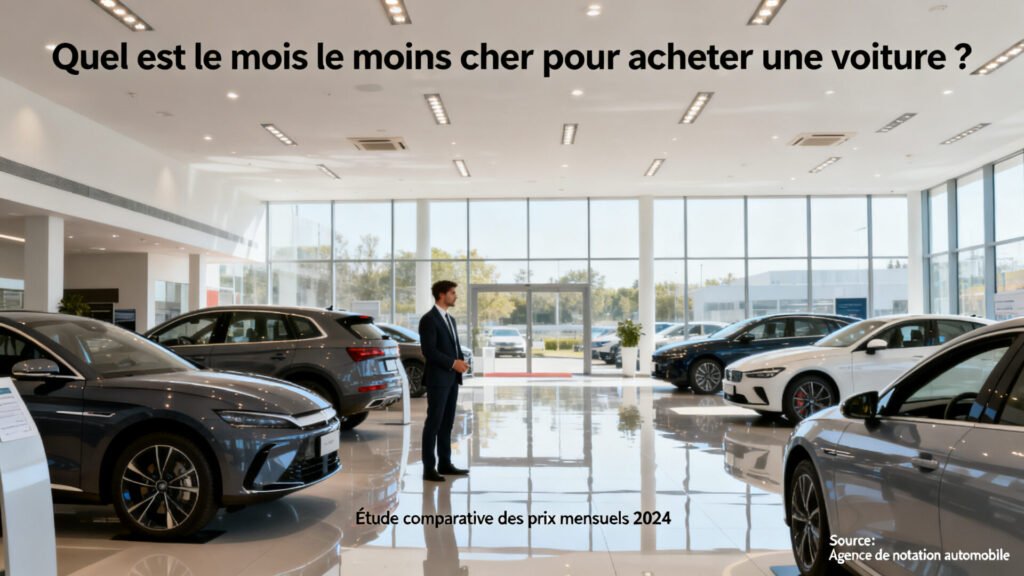 Quel est le mois le moins cher pour acheter une voiture ? with text
